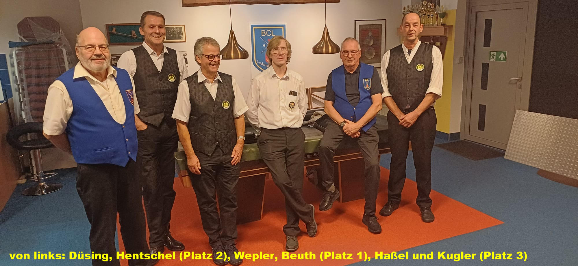 Teilnehmer beschriftet